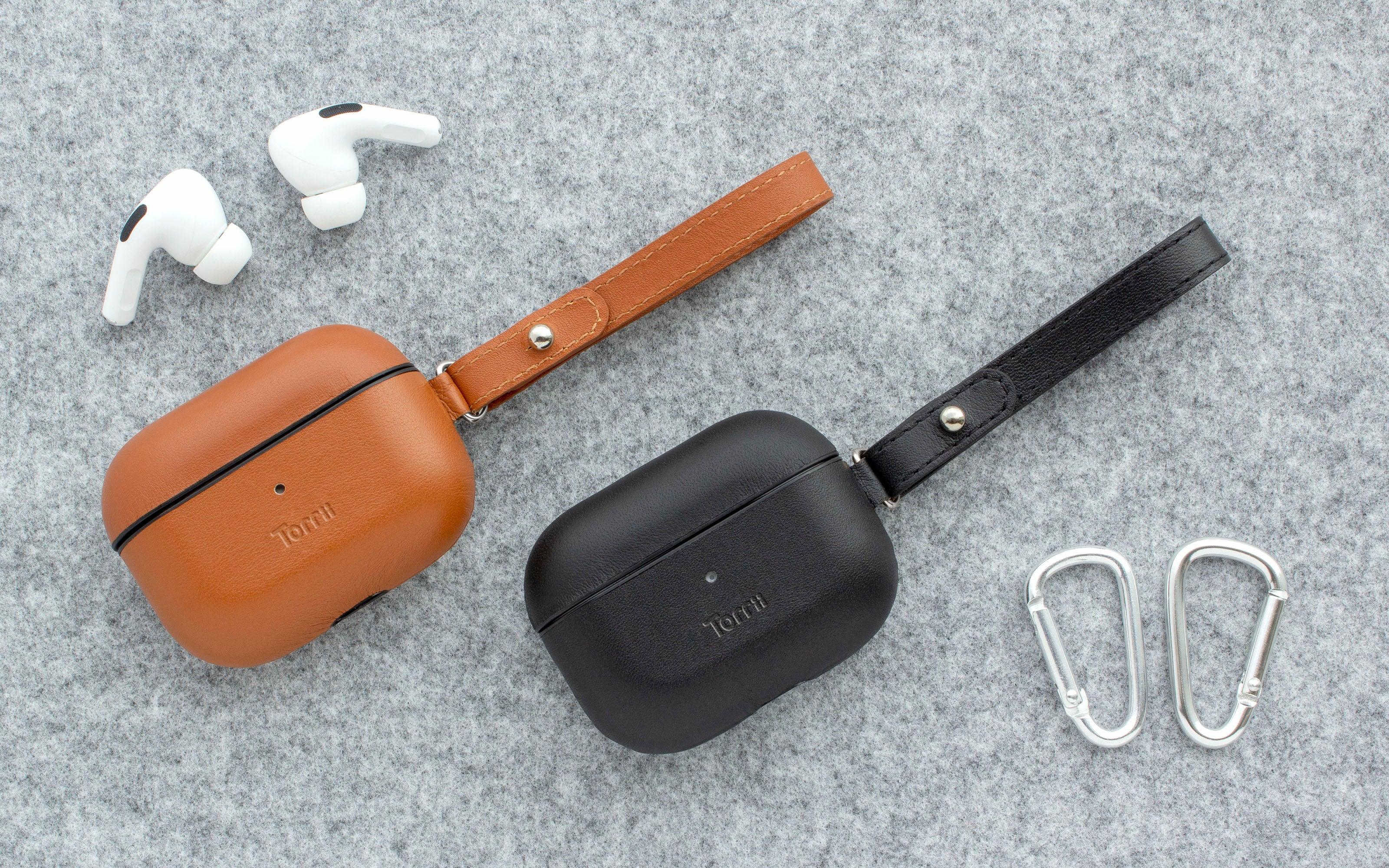 Torrii Luxcraft Leather Case For Airpods Pro - Black - Tashqila Torrii Luxcraft Leather Case For Airpods Pro - Black - Tashqila
